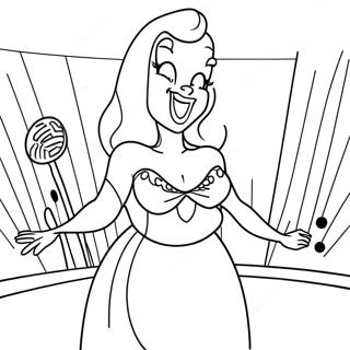 Page De Coloriage De Jessica Rabbit Chantant Sur Scene 101242-39653