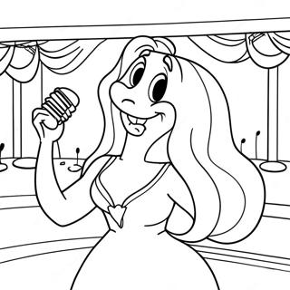 Page De Coloriage De Jessica Rabbit Chantant Sur Scene 101242-39654