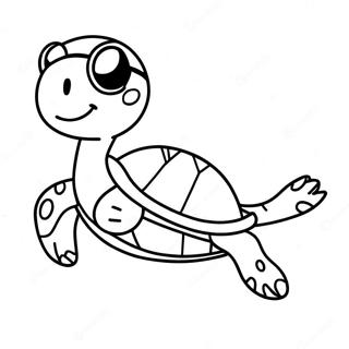 Page De Coloriage De Tortue De Mer De Dessin Anime Avec Des Lunettes De Soleil 101295 39701
