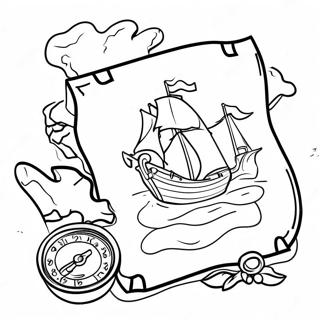 Page De Coloriage De Carte Au Tresor 101366-39748