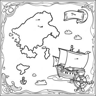 Page De Coloriage De Carte Au Tresor De Pirate 101367-39750