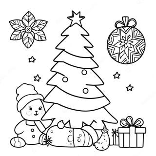 Page De Coloriage Dun Arbre De Noel Festif De Differentes Cultures 101444-39918