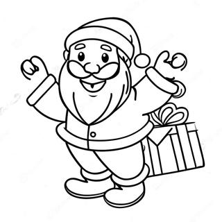 Page De Coloriage Du Joyeux Pere Noel Livrant Des Cadeaux 101445 39924