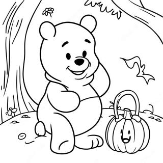 Winnie L'ourson Halloween Pages À Colorier