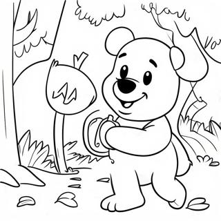 Page De Coloriage Winnie Lourson En Quete De Bonbons 101498-39966