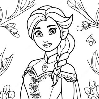 Page De Coloriage Elsa Cheveux Laches De La Reine Des Neiges 2 101651-40076