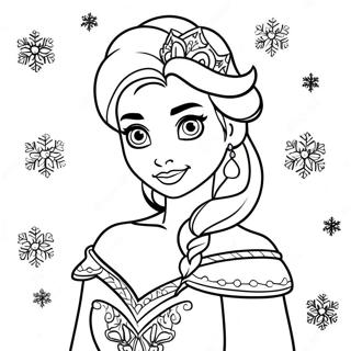 Frozen 2 Elsa Cheveux Lâchés Pages à colorier