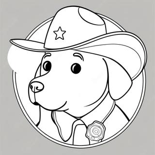 Page De Coloriage Adorable Labrador Sherif Avec Badge 101678-40097