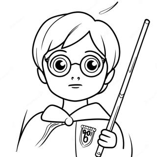 Page De Coloriage Harry Potter Avec Baguette 101704-40117