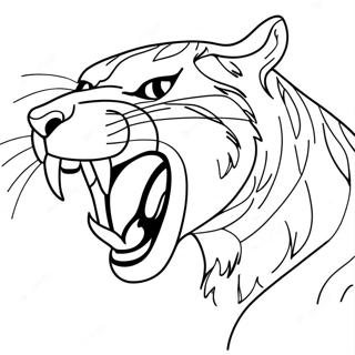 Page De Coloriage De Panthere Feroce Rugissant 101783-40192