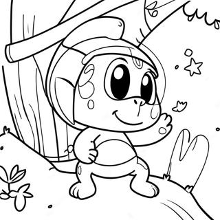 Page De Coloriage De Joues Sablonneuses Dans Une Cabane Dans Les Arbres 102015-40371