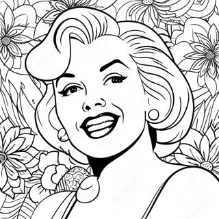 Page De Coloriage Du Portrait Vintage De Marilyn Monroe 102037-40378
