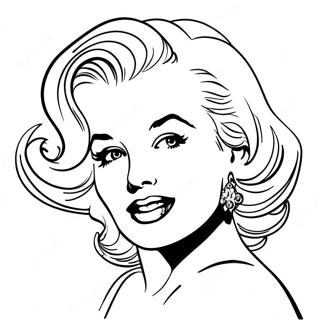 Page De Coloriage Du Portrait Vintage De Marilyn Monroe 102037-40379