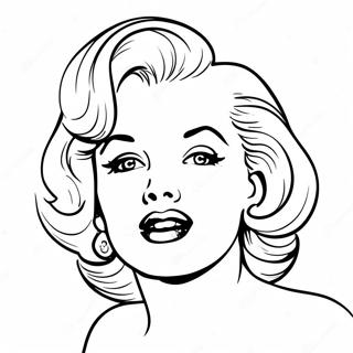 Page De Coloriage Du Portrait Vintage De Marilyn Monroe 102037-40380