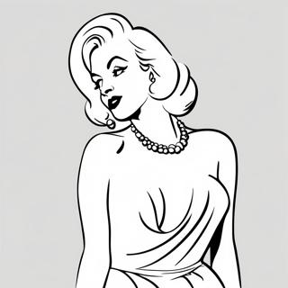 Page De Coloriage De Marilyn Monroe En Robe Glamour 102038-40381