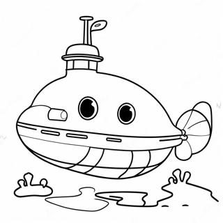 Page De Coloriage Dun Sous Marin Mignon En Dessin Anime 102142-40462