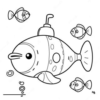 Page De Coloriage Dun Sous Marin Mignon En Dessin Anime 102142-40463