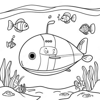 Page De Coloriage Dun Sous Marin Realiste Explorant Locean 102143 40465