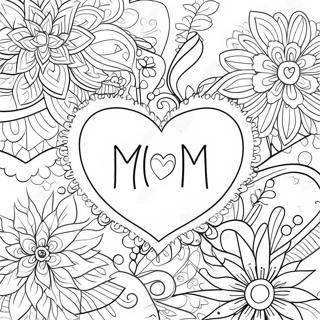 Page De Coloriage Maman Coeur Belle 102218-40518