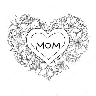 Page De Coloriage Maman Coeur Belle 102218-40520