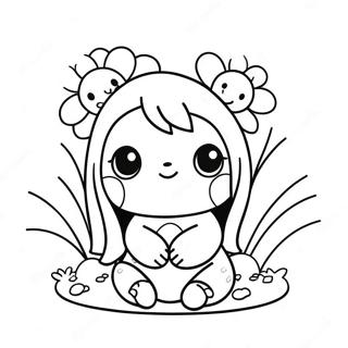 Page De Coloriage Mitsuri Mignonne Avec Des Fleurs 102424-40678