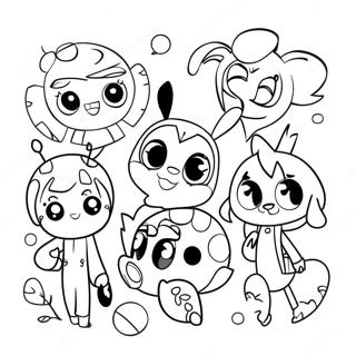 Page À Colorier De Miraculous Ladybug Colorée Et Ses Amis Pages À Colorier
