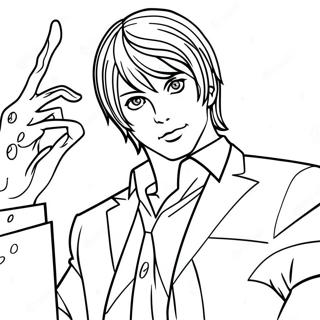 Page De Coloriage Light Yagami Avec Death Note 102450-40698