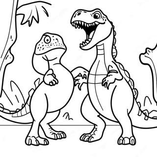 Page De Coloriage Indoraptor Contre T Rex 102608-40827