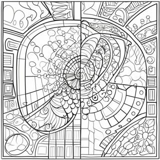 Page De Coloriage De Grille Mystere Coloree 102733-40920