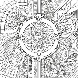 Page De Coloriage De Grille Mystere Complexe 102734-40921