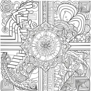 Page De Coloriage De Grille Mystere Complexe 102734-40923