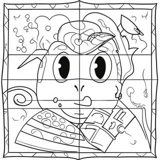 Page De Coloriage De Grille Mystere Amusante 102735-40925