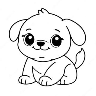 Page De Coloriage De Chiot Mignon Realiste 102861-41016