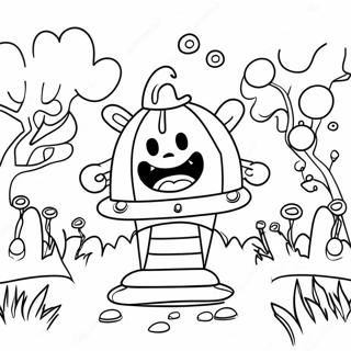 Page De Coloriage De La Maison Des Plaisirs De Willys Wonderland 102889 41042