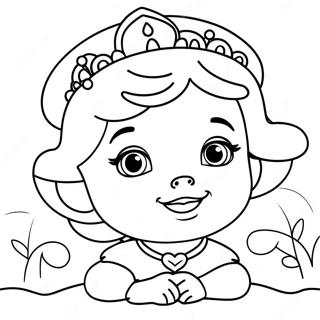 Bébé Princesse Mignonne Pages À Colorier