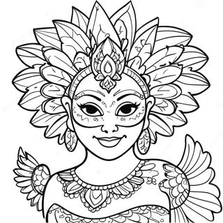 Page De Coloriage Vibrante Du Carnaval De Rio 103045 41162