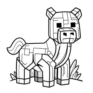 Animal Minecraft Pages À Colorier