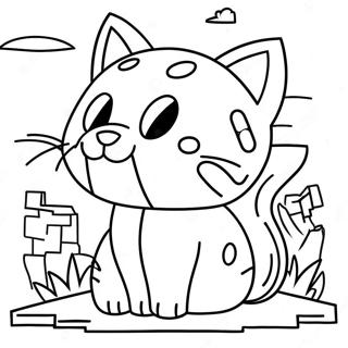 Page De Coloriage De Chat Joueur Minecraft 103072-41186