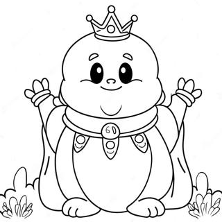 Page De Coloriage De King Boo Mignon Avec Un Sourire 103402-41437