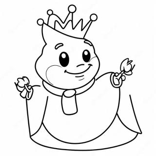 Page De Coloriage De King Boo Mignon Avec Un Sourire 103402-41438