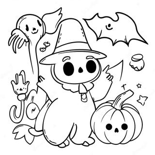 Page De Coloriage Halloween Vintage 103427-41454