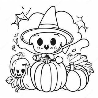 Page De Coloriage Halloween Vintage 103427-41455