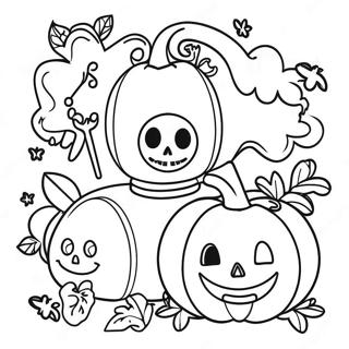 Page De Coloriage Halloween Vintage 103427-41456