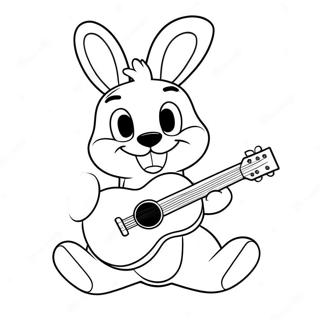 Page De Coloriage De Toy Bonnie Mignon Jouant De La Guitare 103531-41537