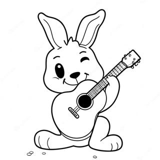 Page De Coloriage De Toy Bonnie Mignon Jouant De La Guitare 103531-41539