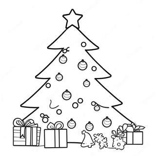 Page De Coloriage De Sapin De Noel Festif 103633-41618