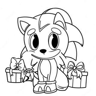 Sonic De Noël Pages À Colorier