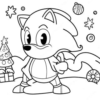 Page De Coloriage Sonic Noel 104045-41936