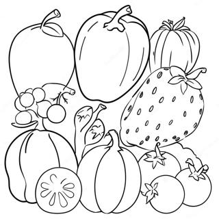 Page A Colorier De Fruits Et Legumes Colores 10409-1737