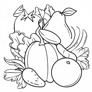 Page A Colorier De Fruits Et Legumes Colores 10409-1739